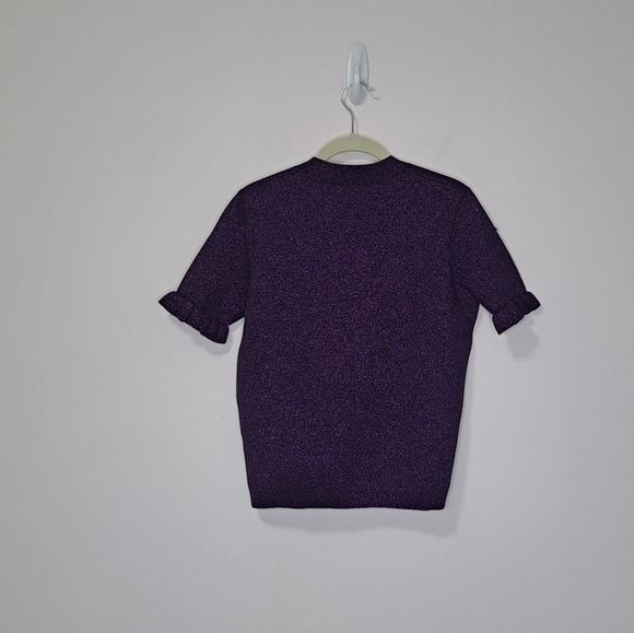 Sezane Chryssa Sweater Purple Metallic Small NWT - Picture 3 of 5